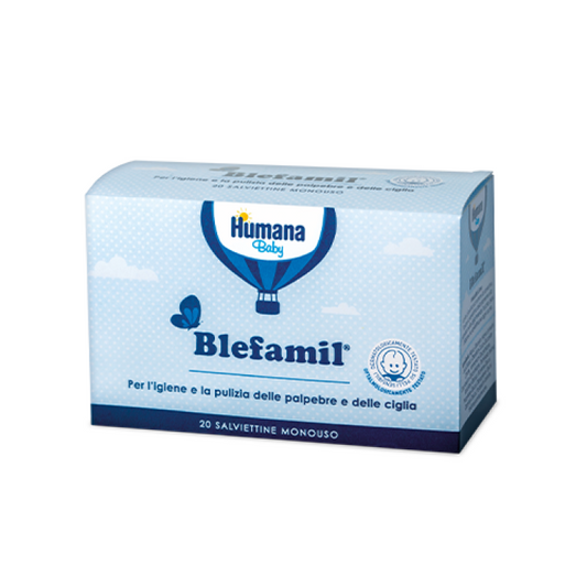 Humana Blefamil 20 Salviettine monouso - per l'igiene e pulizia delle palpebre e delle ciglia