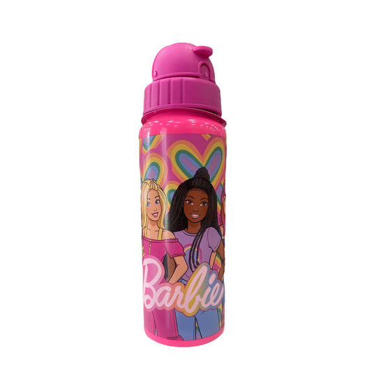 Borraccia alluminio con cannuccia 550 ml Barbie Rosa