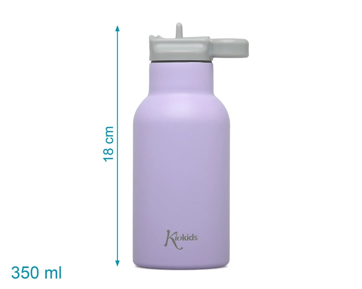 Kiokids Bottiglia Termica 350 ml - mantiene fino a 6 ore caldo e 9 ore freddo - Interno in acciaio inossidabile
