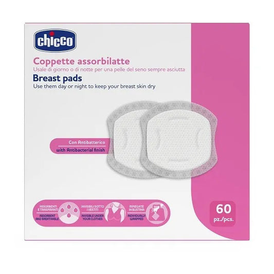 Chicco - Coppette assorbilatte per protezione allattamento 60 pezzi