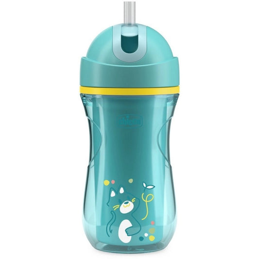 Chicco Sport Cup - Bottiglia isolante con cannuccia a scomparsa 266ml 14m+