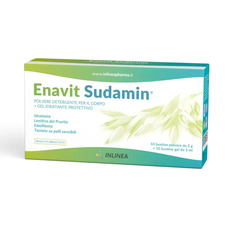 Enavit Sudamin polvere detergente + gel protettivo 10 buste 5 grammi + 10 bustine 3ml