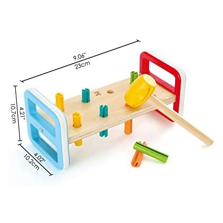 Hape Batti Batti Arcobaleno - Gioco Educativo con Tastiera Colorata per Imparare Colori e Numeri - E0506