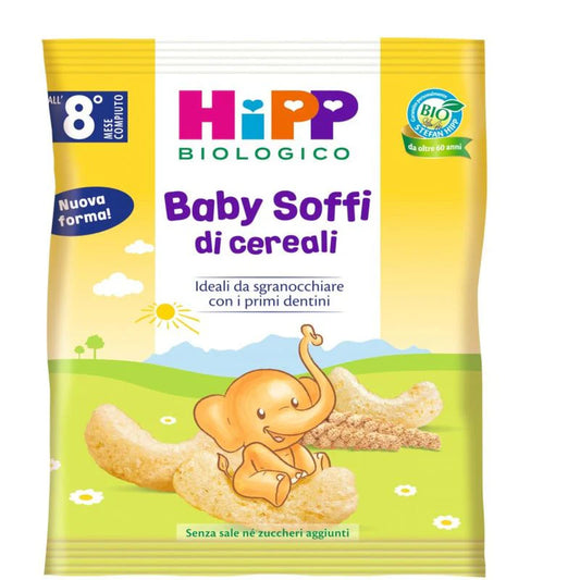 Hipp Biologico - Baby Soffi ci cereali - miglio, mais e riso - dall'8° mese compiuto - 30 g