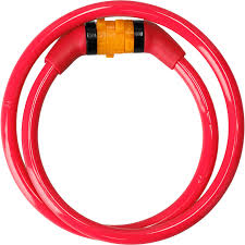 Lucchetto di sicurezza Crazy Safety, codice a 4 cifre, acciaio/vinile, 8 mm x 65 cm, facile da usare.