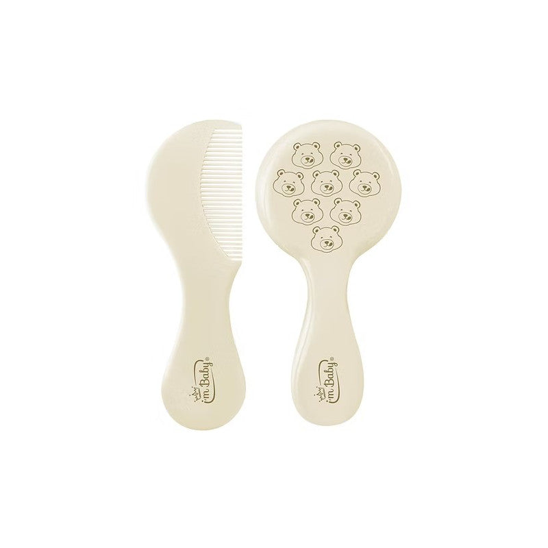 I'm Baby Set Pettine e Spazzola con setole in lana 0m+