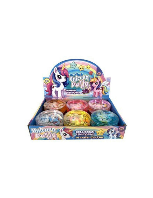 Unicorn Putty - Slime 3D con unicorno, colori assortiti