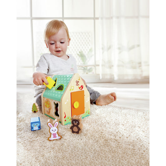 HAPE Casetta delle Forme con Animali in Legno - E0515