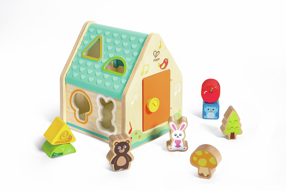 HAPE Casetta delle Forme con Animali in Legno - E0515
