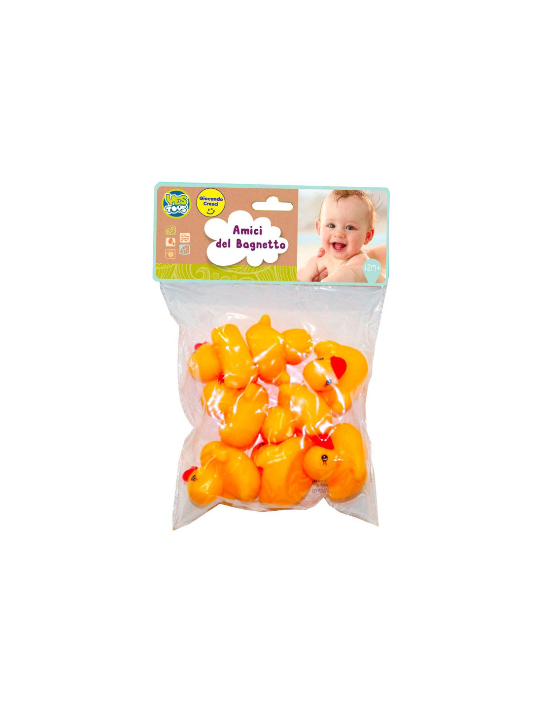 Paperelle da bagnetto in vinile, set 8 pezzi 12m+