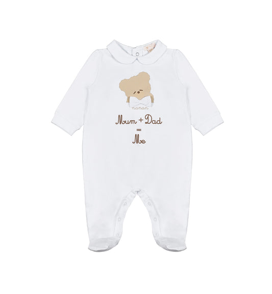Nanan Tutina "Mam+Dad=Me" 0-1 mese Bianco