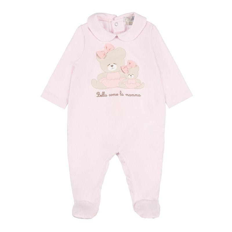 Nanan Tutina con frase"Bella come la mamma" col. rosa 1 mese 56 cm