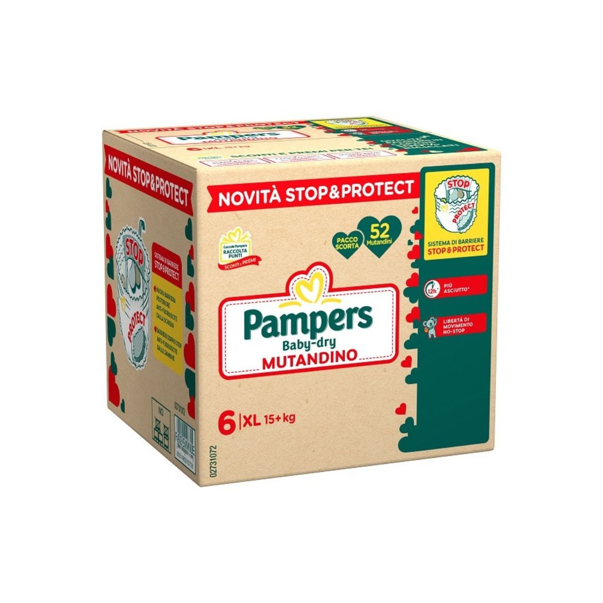Pampers Baby Dry Mutandino PACCO SCORTA QUADRIPACK