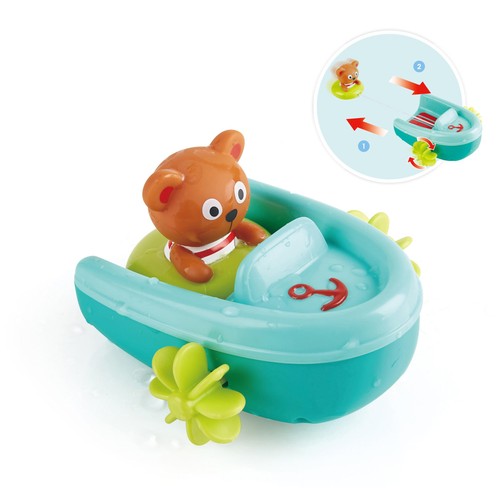 Hape- Barca a molla per bagnetto - Multicolore - E0217