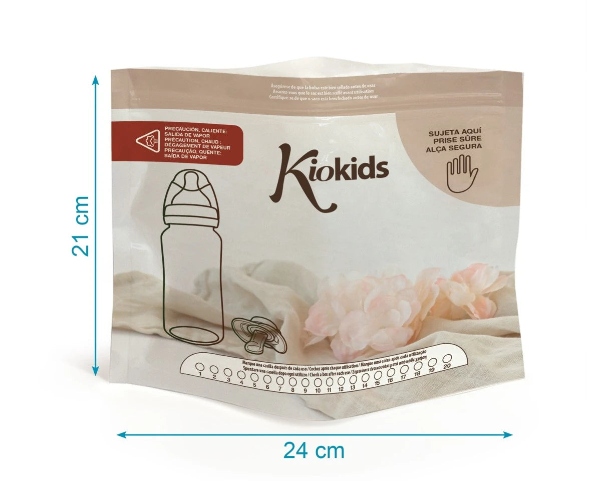 Kiokids Sacchetti per sterilizzazione in microonde 6 pz