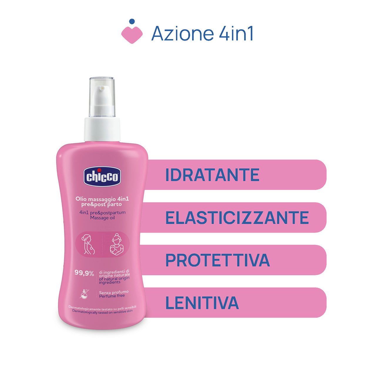 Chicco Olio Massaggio 4 in 1 pre&post parto 200 ml