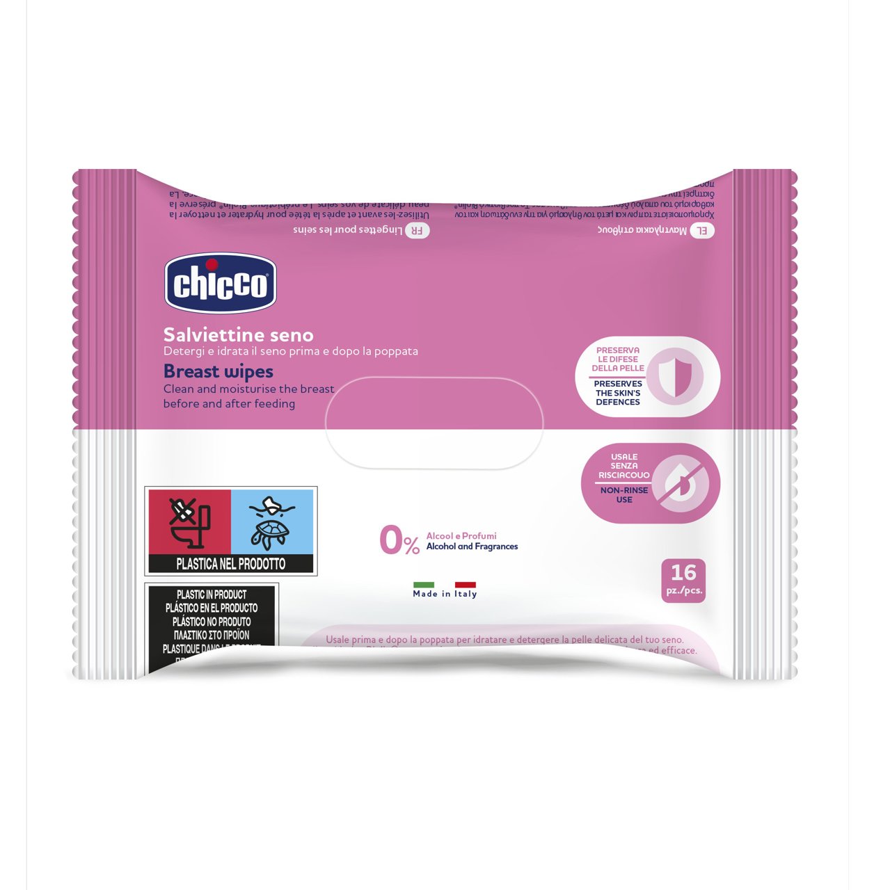 Chicco salviettine detergenti seno maxi confezione