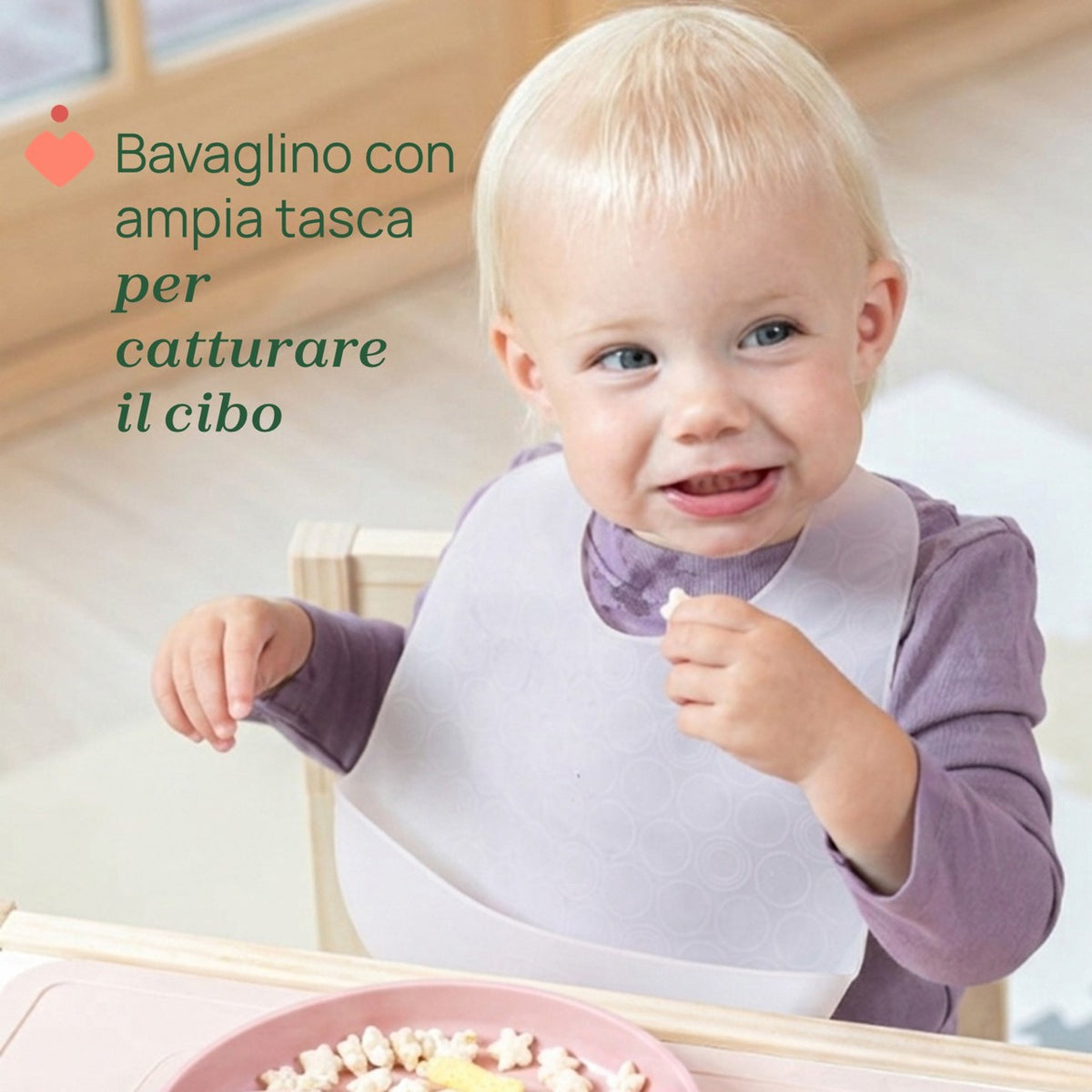 Chicco Easy Start Set Pappa Svezzamento in Silicone 3 pz - Bavaglino - Cucchiaino - Ciotola