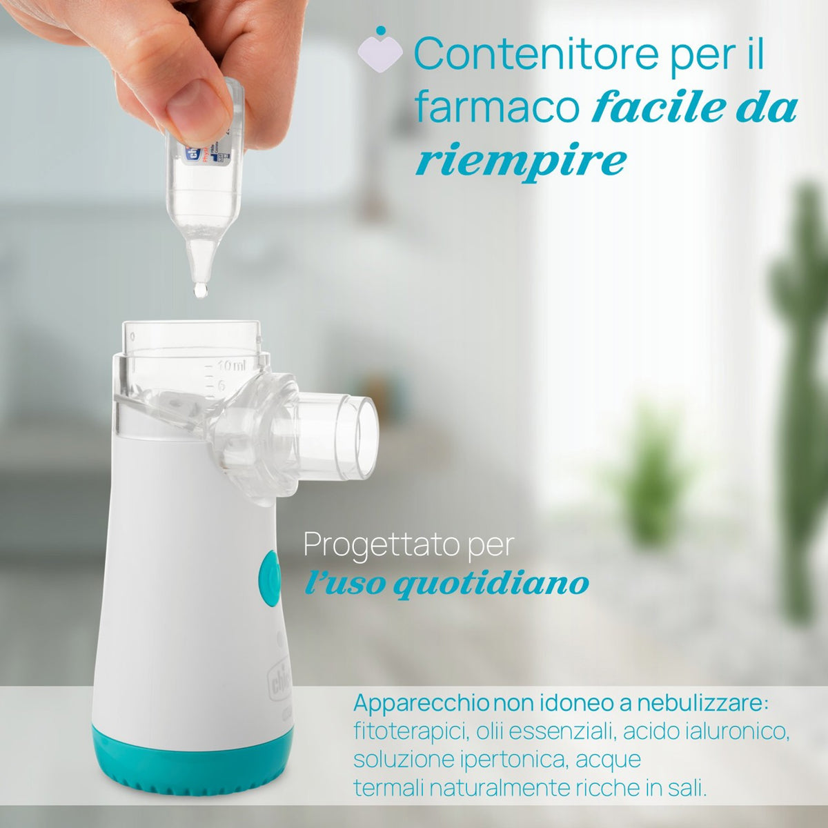 Chicco Aerosol Mesh Easy Breath Go+ con membrana sostituibile