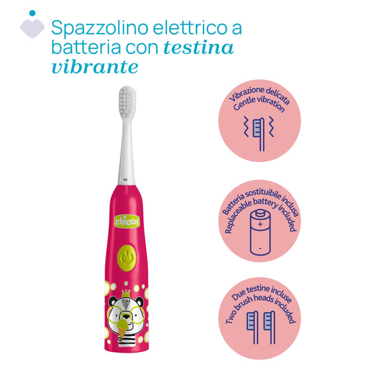 Chicco Spazzolino Elettrico Setole effetto piuma 3+