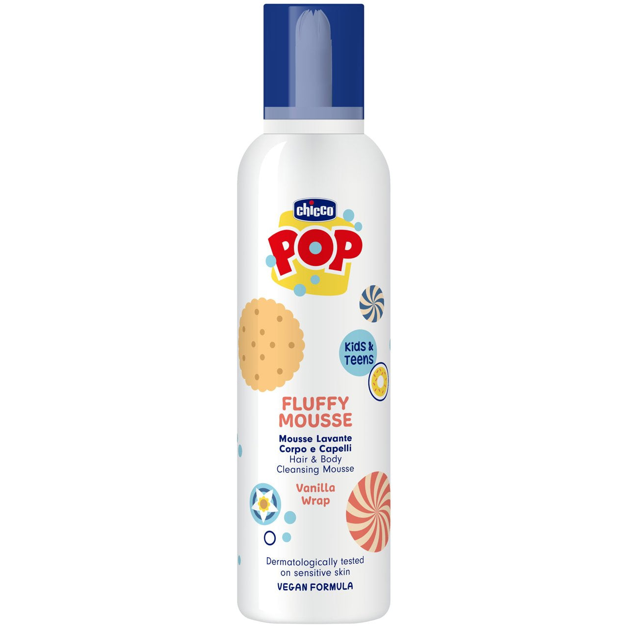 Chicco Pop Mousse Lavante Corpo&Capelli Vanilla Wrap 200 ml