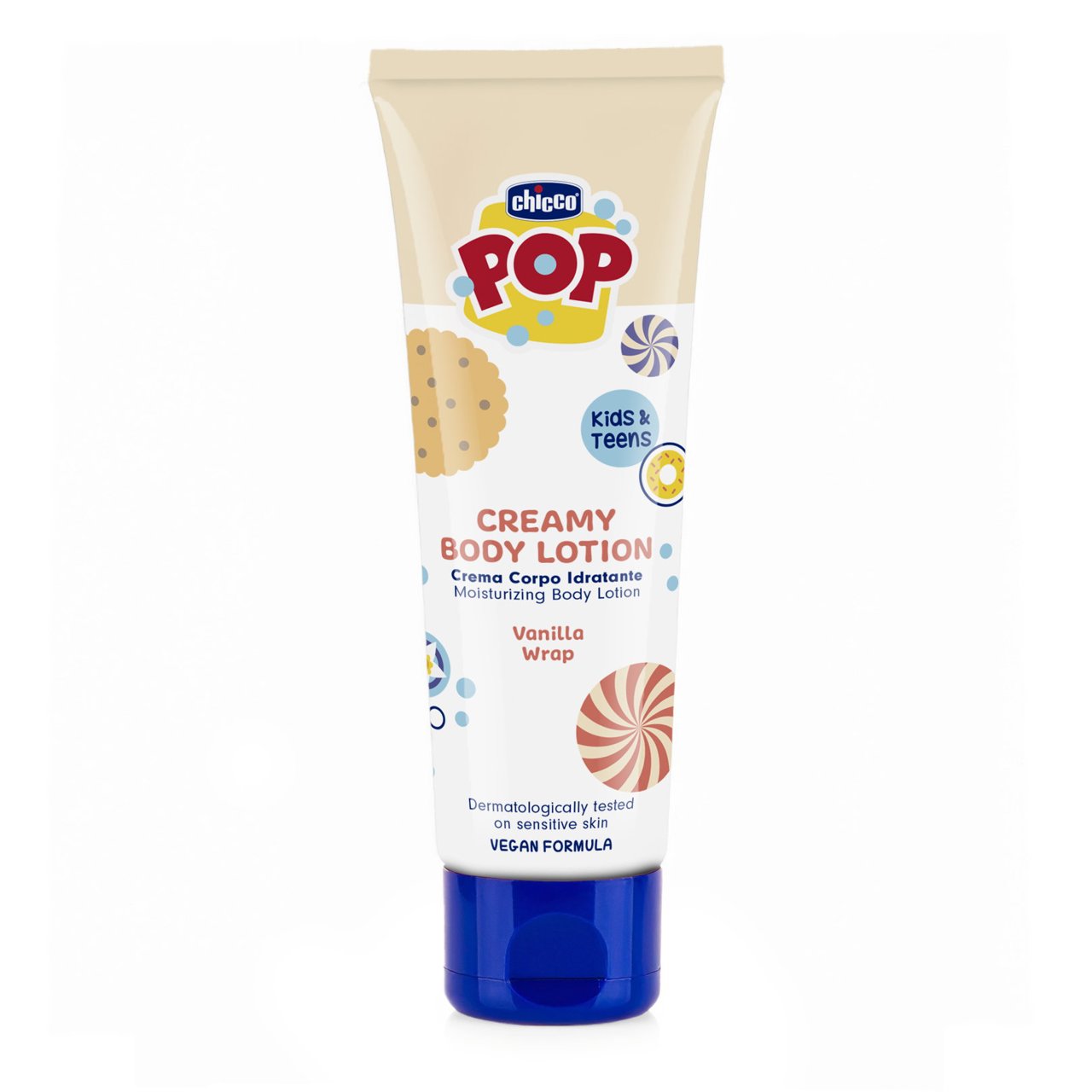 Chicco Pop Creamy Lozione Corpo Idratante Crema alla Vaniglia 150 ml - Kids e Teen