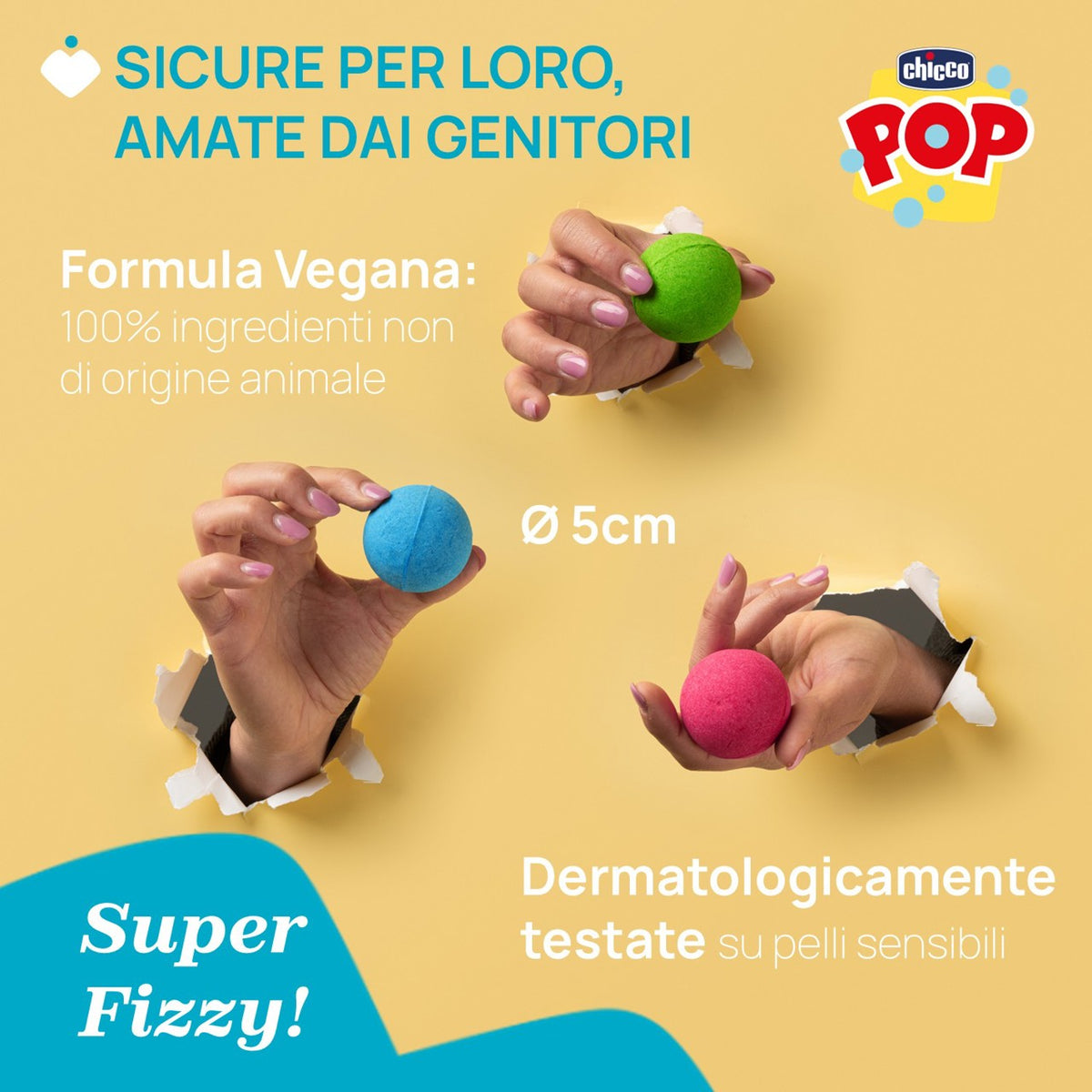 Chicco Fizzy Bombe da Bagno Effervescenti