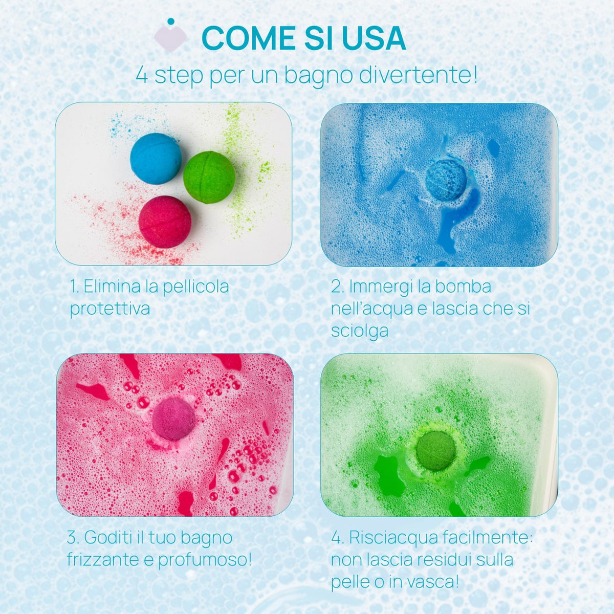 Chicco Fizzy Bombe da Bagno Effervescenti