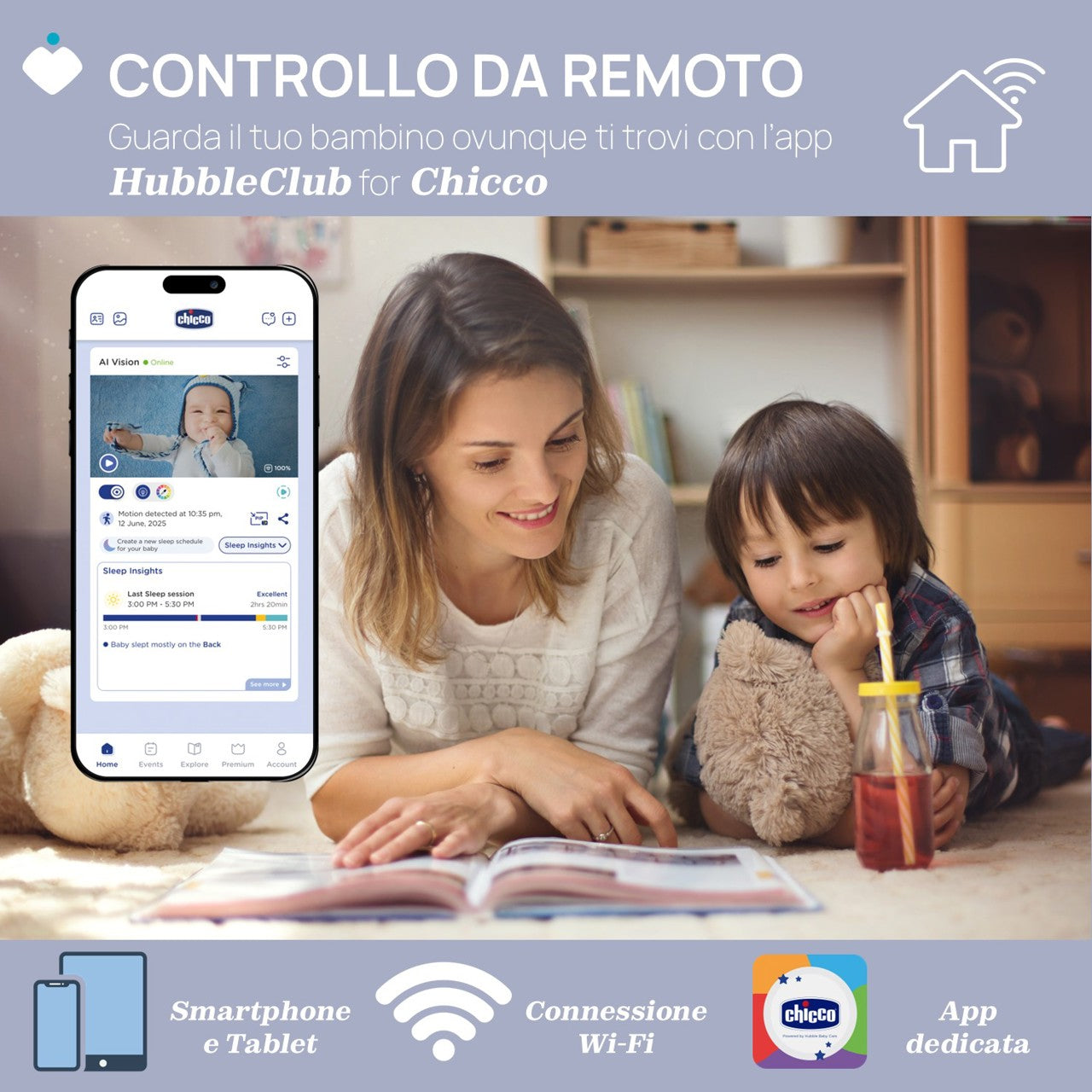 Chicco Video Baby Monitor WI-FI – Smart AI
