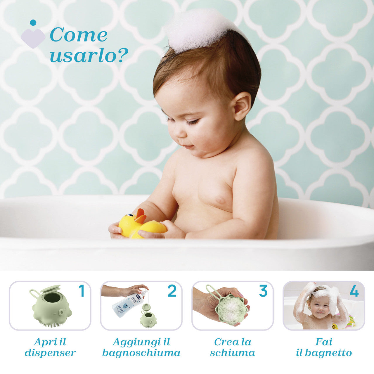 Chicco Spazzola Corpo con Dispenser Integrato 0m+