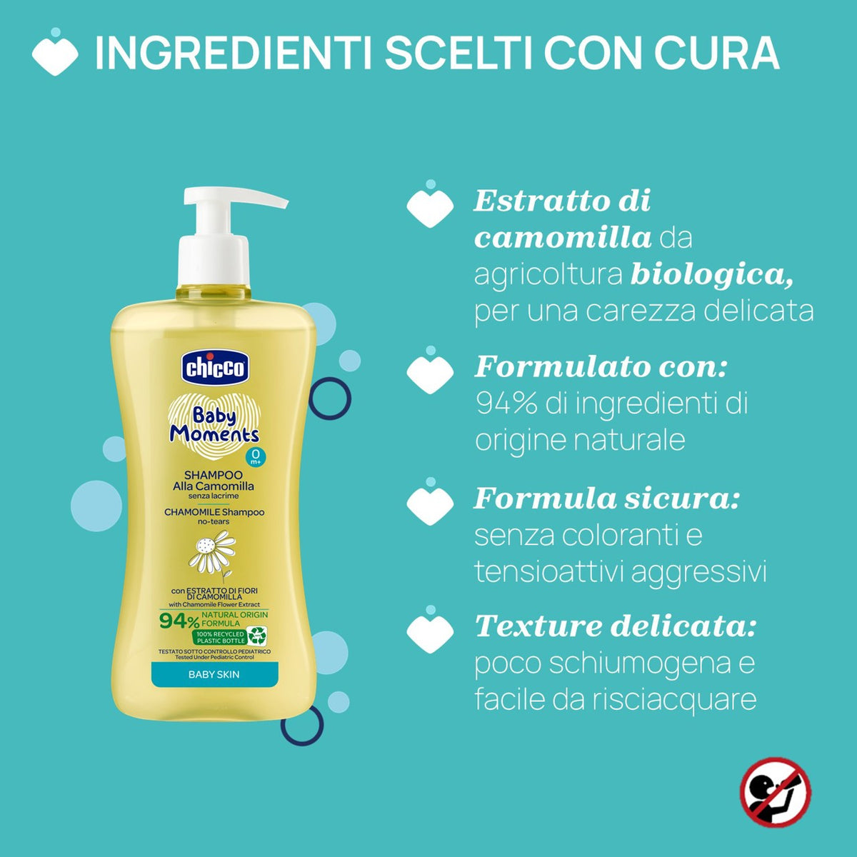 Chicco Baby Moments Shampoo alla Camomilla 500 ml
