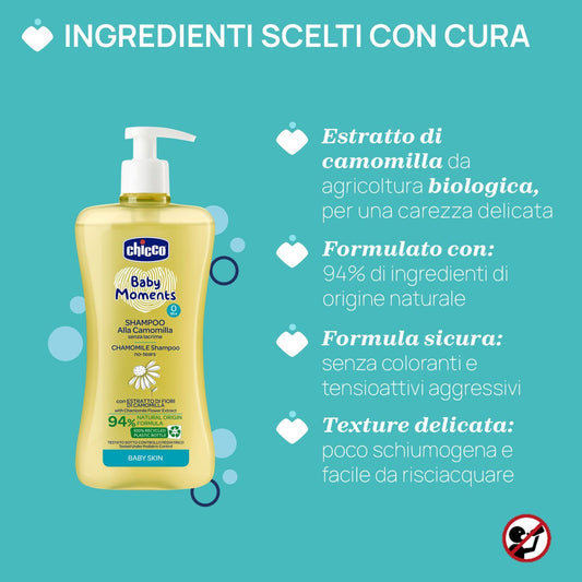 Chicco Baby Moments Shampoo alla Camomilla 500 ml