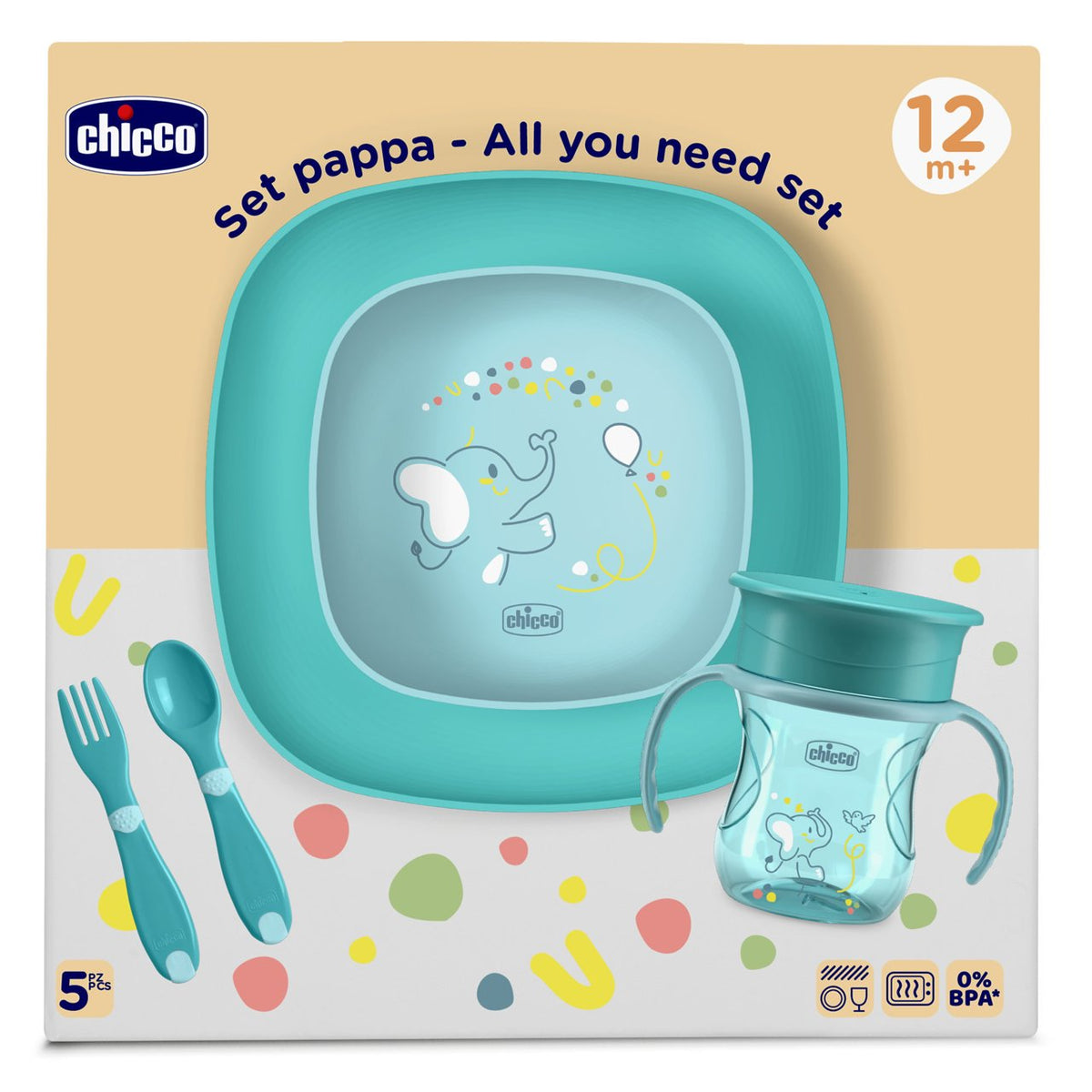 Chicco Set Pappa - All you nedd set - 5 pz 12m+