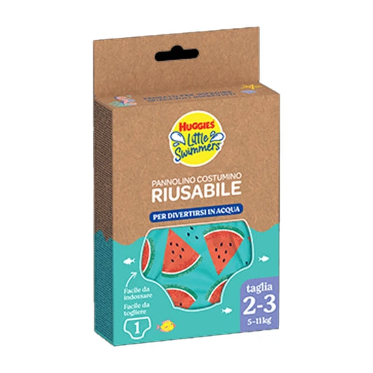Huggies Pannolino a Costumino Lavabile e Riutilizzabile - Taglia S Anguria 5-11 kg