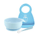 Chicco Easy Start Set Pappa in Silicone - Bavaglino + Cucchiaio + Ciotola 6m+