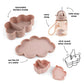 Done Bydeer Set Porta pranzo e snack con borraccia con cannuccia 100% Silicone