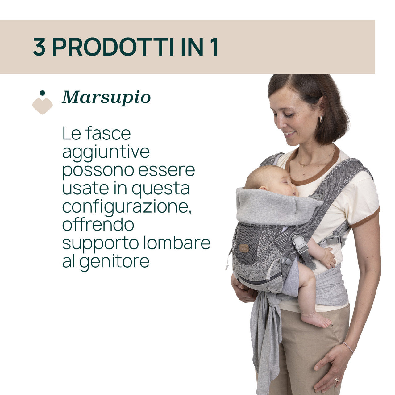 Chicco Marsupio Air Hip Fit - Base con supporto gonfiabile - adatto dalla nascita fino ai 15 Kg