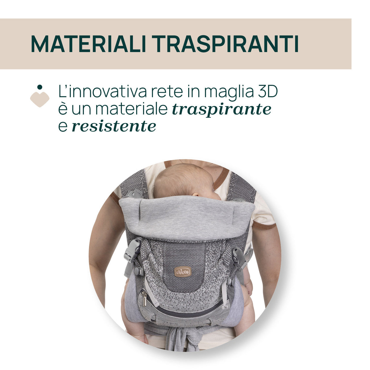 Chicco Marsupio Air Hip Fit - Base con supporto gonfiabile - adatto dalla nascita fino ai 15 Kg