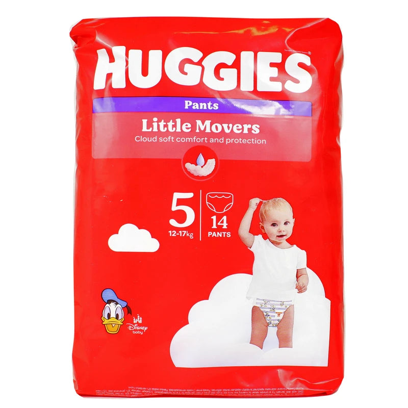 Huggies - Pannolini a mutandina Littel Movers - Taglia 5° 12/17Kg 14pz