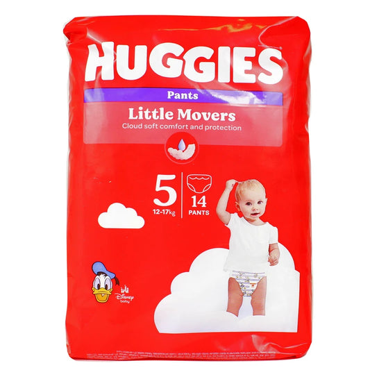 Huggies - Pannolini a mutandina Littel Movers - Taglia 5° 12/17Kg 14pz