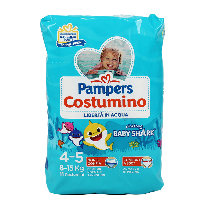 Pampers - Costumino Baby Shark Pannolini per mare o piscina