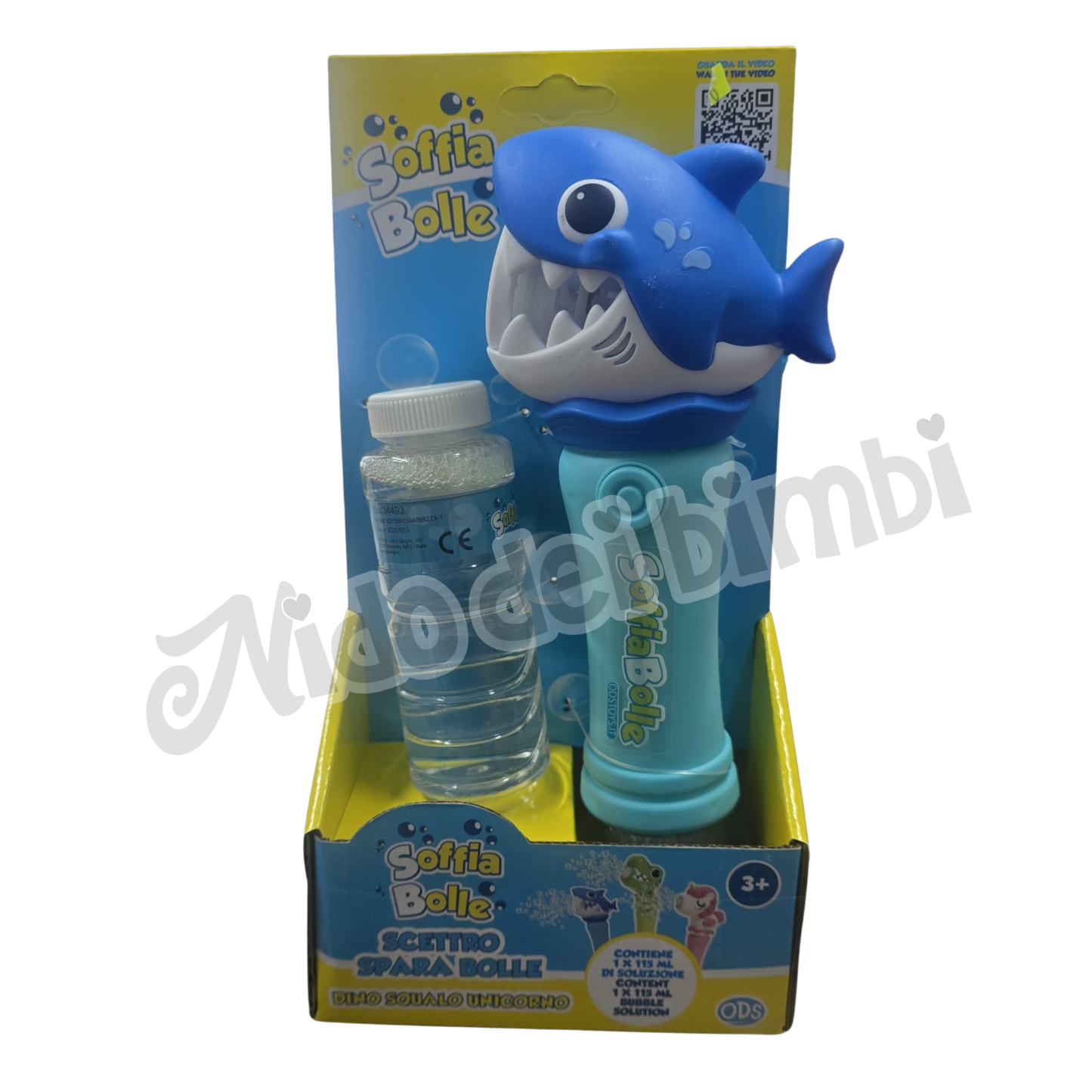 Ods - Soffia Bolle Scettro Sparabolle - Dino,Squalo, Unicorno 115 ml