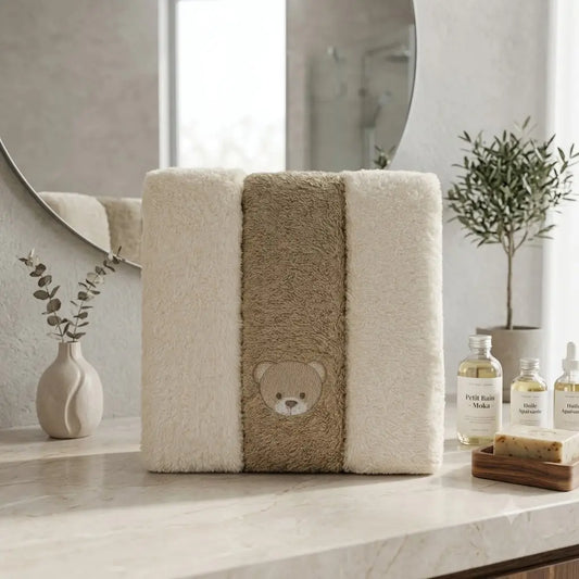 Coccolissimi Tris di Asciugamani Teddy 50x30 cm 100% Cotone