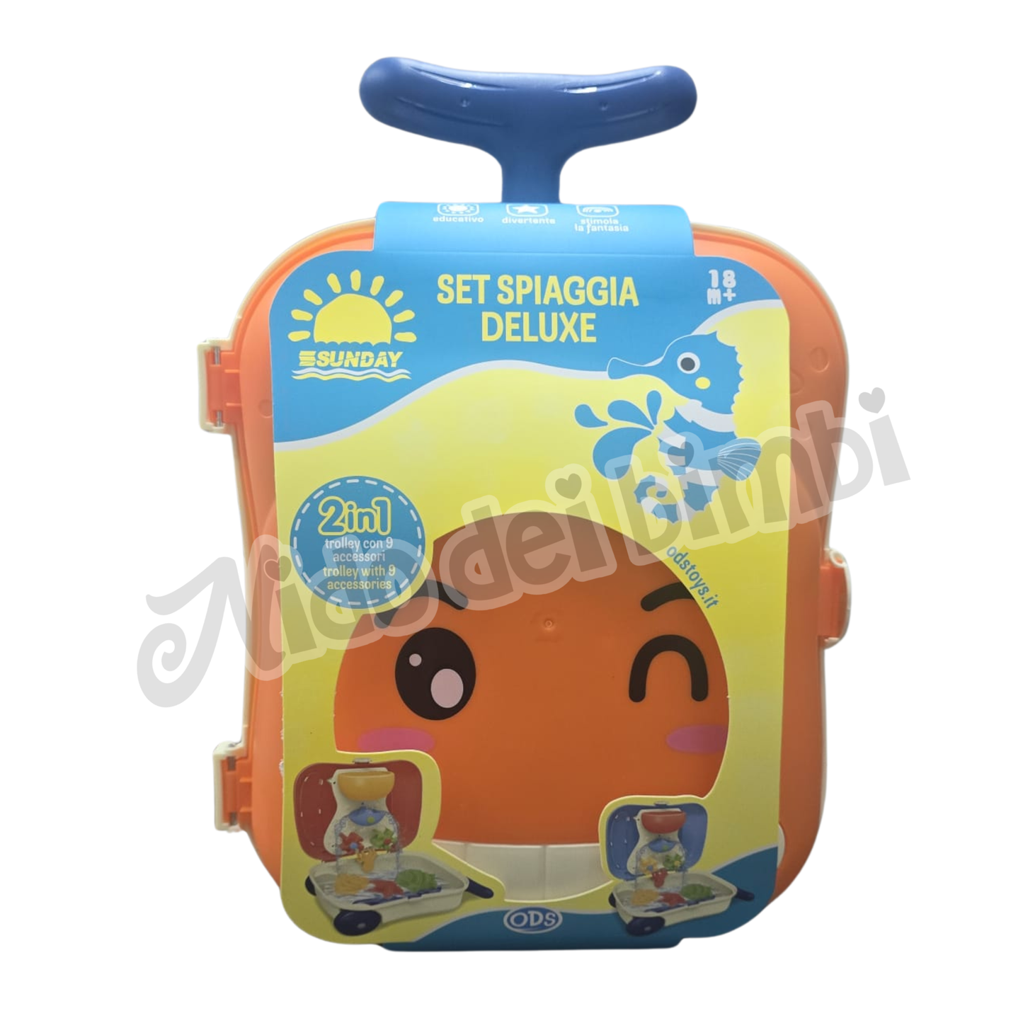 Ods - Set Spiaggia Deluxe - Trolley 2 in 1 con 9 accessori
