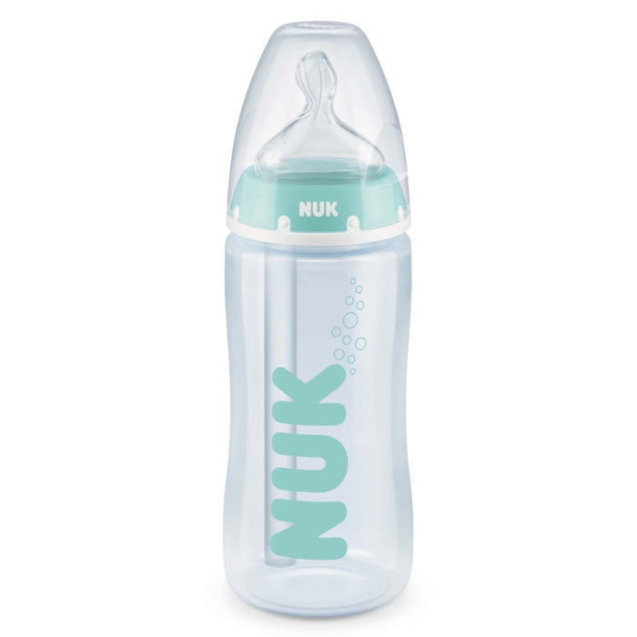 Nuk - Biberon Anti Colica Professional 300ml silicone 0-6 mesi - con termometro per controllare la temperatura del latte