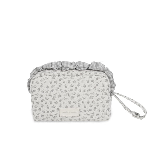 Pasito a Pasito Beauty Toilet Case Little Bloom Flowers Grey