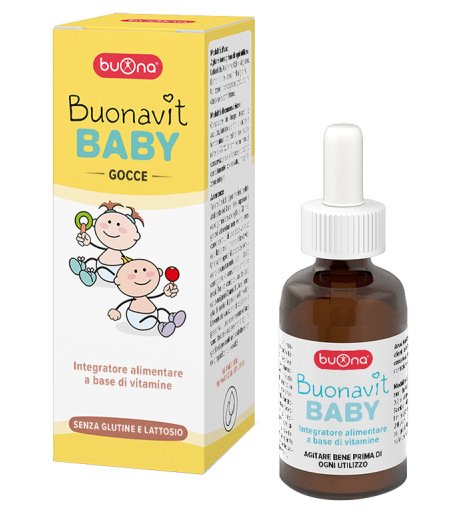 Buonavit Baby Gocce - Integratore Alimentare a base di vitamine - Senza Glutine e lattosio