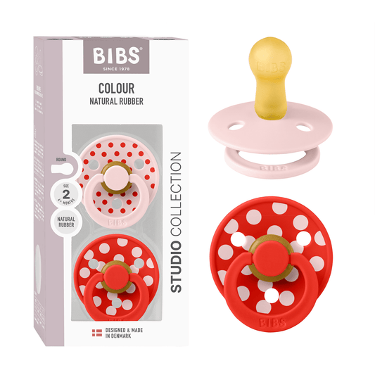 Bibs - Succhietti Colour Natural Rubber 2pz - Misura 2 6m+ Tettarella in caucciù