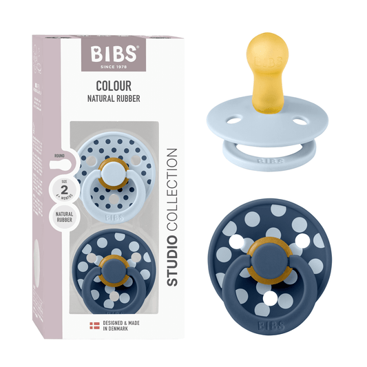Bibs - Succhietti Colour Natural Rubber 2pz - Misura 2 6m+ Tettarella in caucciù