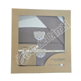 Coccolissimi Completo  per Carrozzina - Coperta piquet Nido d'ape + lenzuola